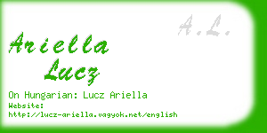 ariella lucz business card